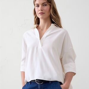 Banana Republic Drapey Oversized Top size XS color white new with out tag